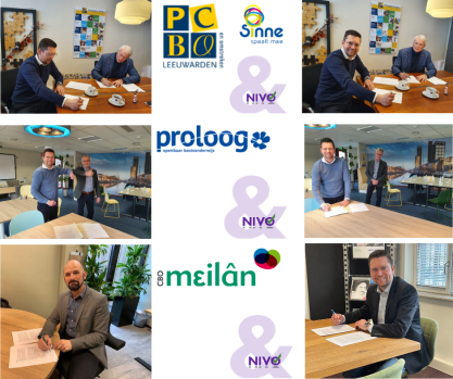 Ondertekening CBO Meilan, Proloog en PCBO Leeuwarden en Sinne Kinderopvang